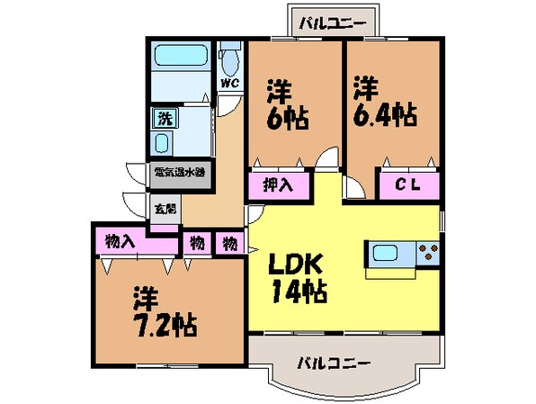 ブライムソレイユ・の物件間取画像